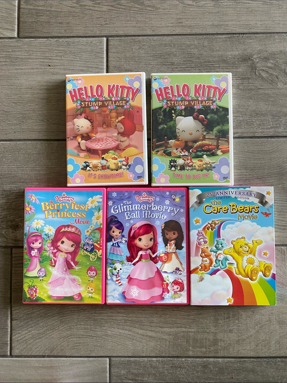 Hello Kitty & Strawberry Shortcake & Care Bears  DVDs